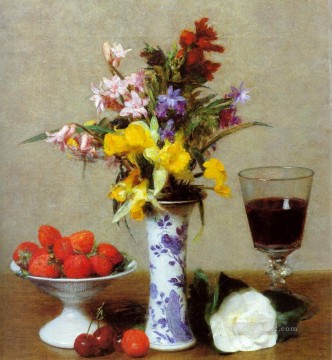  Fantin Oil Painting - Still Life flower painter Henri Fantin Latour